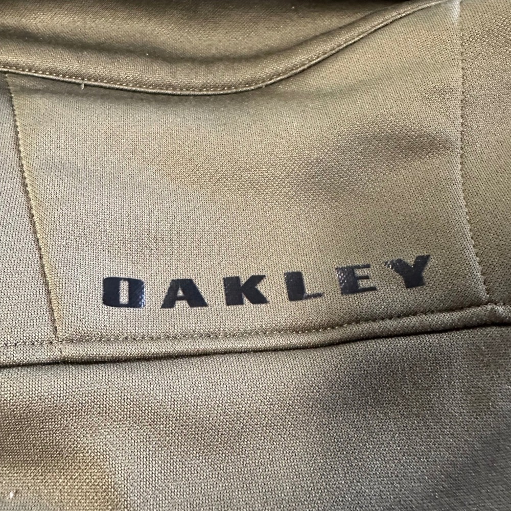 Oakley Mens XXL Quarter Zip Pullover Olive Green Athletic Mock Neck Regular Fit - Picture 9 of 9